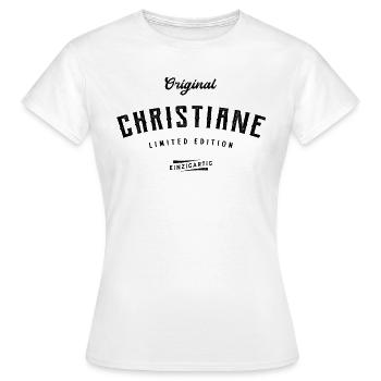 Christiane Limited Edition - Frauen T-Shirt - Weiß - Vorne - AI Model Female 172 dark (172cm)