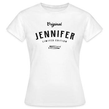 Jennifer Limited Edition - Frauen T-Shirt - Weiß - Vorne - AI Model Female 172 dark (172cm)
