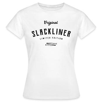 Slackliner Limited Edition Slackline - Frauen T-Shirt - Weiß - Vorne - AI Model Female 172 dark (172cm)
