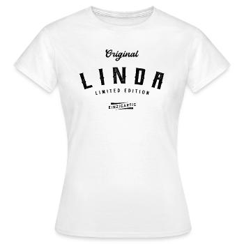 Linda Limited Edition - Frauen T-Shirt - Weiß - Vorne - AI Model Female 172 dark (172cm)