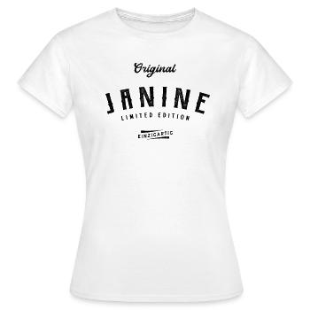 Janine Limited Edition - Frauen T-Shirt - Weiß - Vorne - AI Model Female 172 dark (172cm)