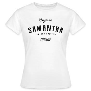 Samantha Limited Edition - Frauen T-Shirt - Weiß - Vorne - AI Model Female 172 dark (172cm)