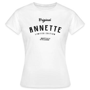 Annette Limited Edition - Frauen T-Shirt - Weiß - Vorne - AI Model Female 172 dark (172cm)