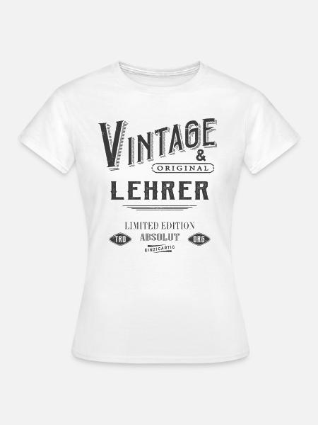 Lehrer Vintage - Frauen T-Shirt - Weiß