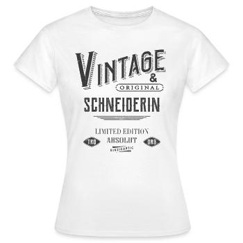 Schneiderin Vintage - Frauen T-Shirt - Weiß - Vorne - AI Model Female 172 dark (172cm)