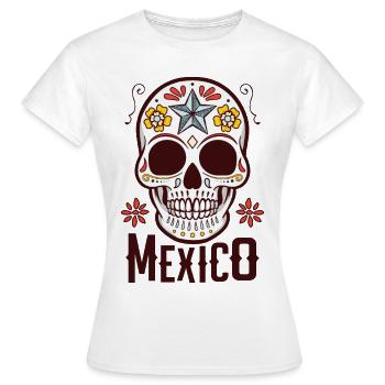 Crâne de sucre Mexique - T-shirt Femme - blanc - Devant - AI Model Female 172 dark (172cm)