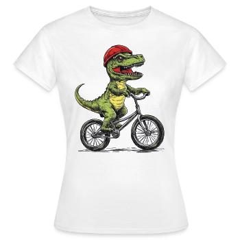 Bikeosaurus Rex - Women's T-Shirt - white - Front - AI Model Female 172 dark (172cm)