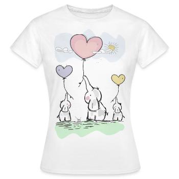 Suesse Elefanten - Frauen T-Shirt - Weiß - Vorne - AI Model Female 172 dark (172cm)