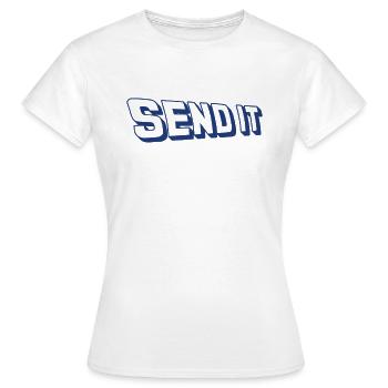 Send It Sports - Frauen T-Shirt - Weiß - Vorne - AI Model Female 172 dark (172cm)