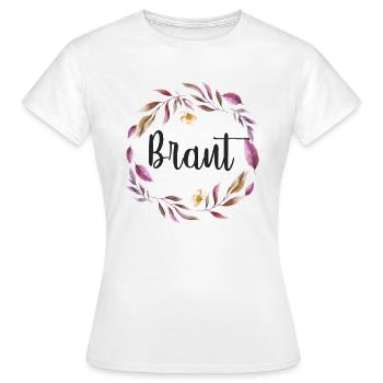 Bachelorette JGA Party Kostüm Polterabend Braut - Frauen T-Shirt - Weiß - Vorne - AI Model Female 172 dark (172cm)