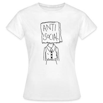 Anti Social Social - T-shirt Femme - blanc - Devant - AI Model Female 172 dark (172cm)