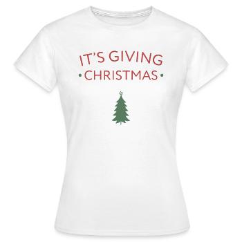 Es ist das Schenken von Weihnachten - Frauen T-Shirt - Weiß - Vorne - AI Model Female 172 dark (172cm)