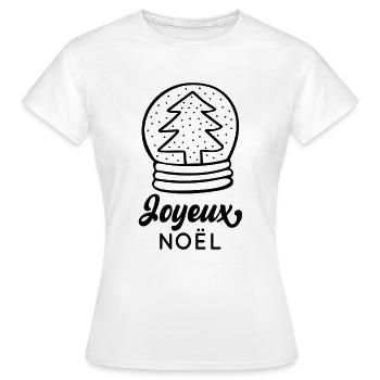 Joyeux Noël - T-shirt Femme - blanc - Devant - AI Model Female 172 dark (172cm)
