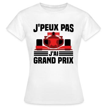 Je peux pas j ai grand prix - T-shirt Femme - blanc - Devant - AI Model Female 172 dark (172cm)