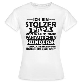 Ich bin stolzer Papa von wahnsinnig fantastischen - Frauen T-Shirt - Weiß - Vorne - AI Model Female 172 dark (172cm)