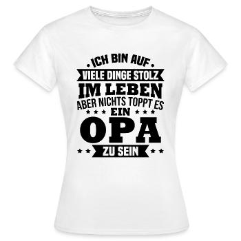 ich bin stolz wie ein Opa - Frauen T-Shirt - Weiß - Vorne - AI Model Female 172 dark (172cm)