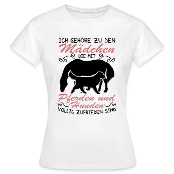 Hunden völlig zufrieden - Frauen T-Shirt - Weiß - Vorne - AI Model Female 172 dark (172cm)