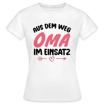 Aus dem weg Oma im einsatz - Frauen T-Shirt - Weiß - Vorne - AI Model Female 172 dark (172cm)