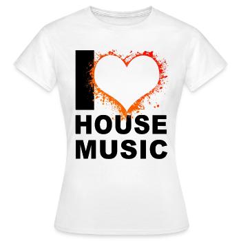 I love House music 2 - T-shirt Femme - blanc - Devant - AI Model Female 172 dark (172cm)