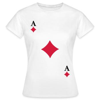 Ace of Diamonds - Women's T-Shirt - white - Front - AI Model Female 172 dark (172cm)