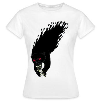 Panthère noire liquide - T-shirt Femme - blanc - Devant - AI Model Female 172 dark (172cm)
