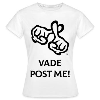 Vade Post Me! (Kreuz / Bibel / Religion / 1C) - Frauen T-Shirt - Weiß - Vorne - AI Model Female 172 dark (172cm)