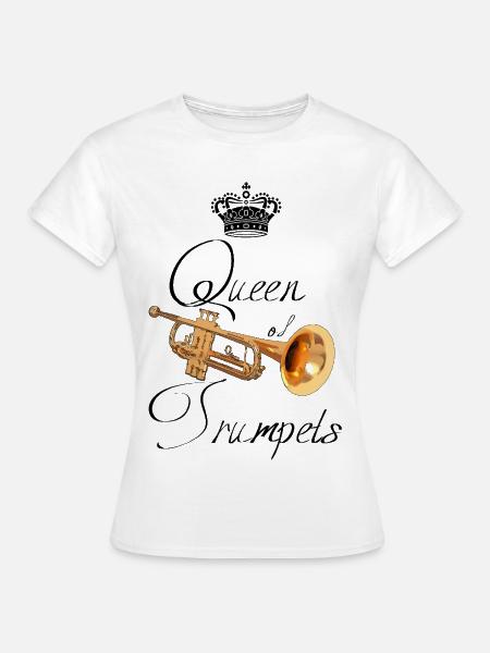 Queen of Trumpets - Frauen T-Shirt - Weiß