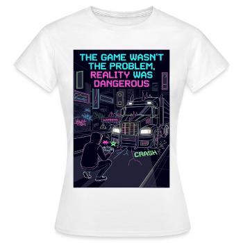 Réalité du joueur - T-shirt Femme - blanc - Devant - AI Model Female 172 dark (172cm)
