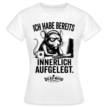 Lustiges Ratten Shirt | Kundenservice, Callcenter  - Frauen T-Shirt - Weiß - Vorne - AI Model Female 172 dark (172cm)