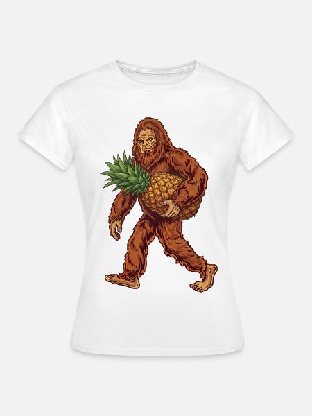 Bigfoot trägt Ananas - Frauen T-Shirt - Weiß