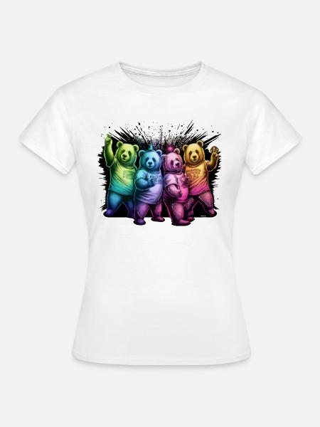Conception de Bear Rave Party - T-shirt Femme - blanc