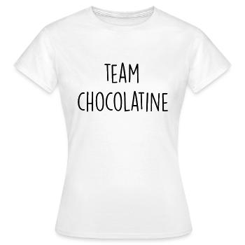 Team Chocolatine teeshirt sud gourmand cool sympa - T-shirt Femme - blanc - Devant - AI Model Female 172 dark (172cm)