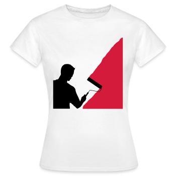 Peintres - Vecteur - T-shirt Femme - blanc - Devant - AI Model Female 172 dark (172cm)
