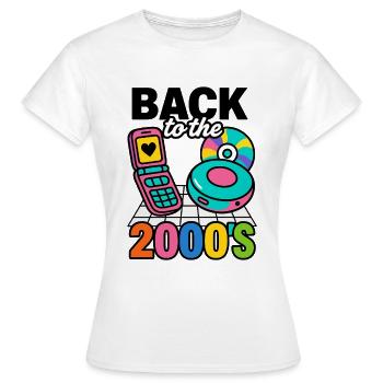 Nostalgische Rückkehr in die 2000er Jahre - Frauen T-Shirt - Weiß - Vorne - AI Model Female 172 dark (172cm)