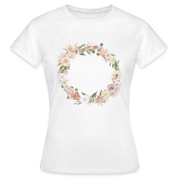Customizable Bohemian Crown - Women's T-Shirt - white - Front - AI Model Female 172 dark (172cm)