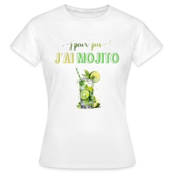 J’peux pas j’ai mojito - T-shirt Femme - blanc - Devant - AI Model Female 172 dark (172cm)