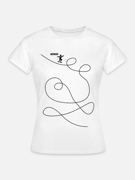 Skateboarder macht Looping Geschenk - Frauen T-Shirt - Weiß