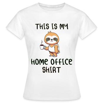 Sloth Home Office This Is My Home Office T-Shirt - Women's T-Shirt - white - Front - AI Model Female 172 dark (172cm)
