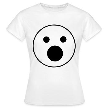 Emoji sketch cri noir - T-shirt Femme - blanc - Devant - AI Model Female 172 dark (172cm)