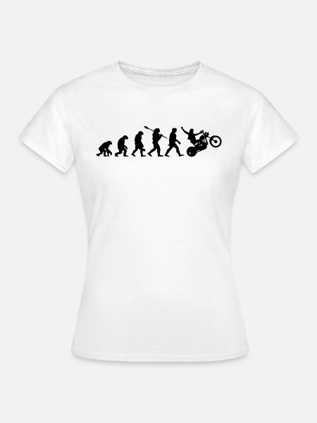 Moto Motard Évolution Motocyclistes - Dame-T-shirt - hvid