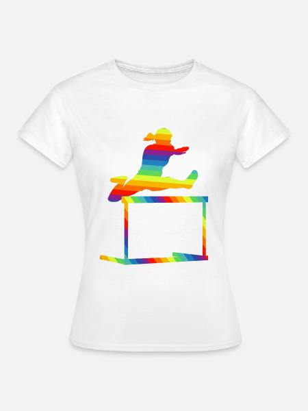 Hürden Lauf Leichtathletik - Frauen T-Shirt - Weiß