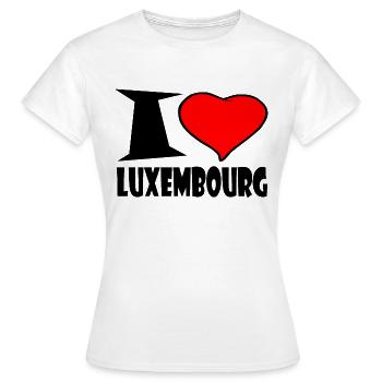 Luxembourg - T-shirt Femme - blanc - Devant - AI Model Female 172 dark (172cm)