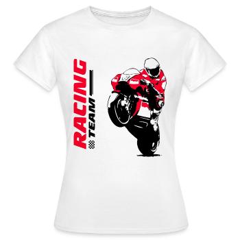 Motorradrennen - Moto GP - Superbike - Frauen T-Shirt - Weiß - Vorne - AI Model Female 172 dark (172cm)