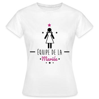 enterrement de vie de jeune fille : mariée - T-shirt Femme - blanc - Devant - AI Model Female 172 dark (172cm)