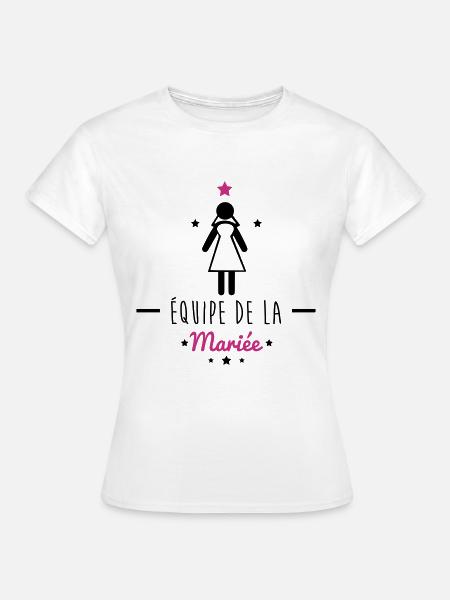 enterrement de vie de jeune fille : mariée - T-shirt Femme - blanc