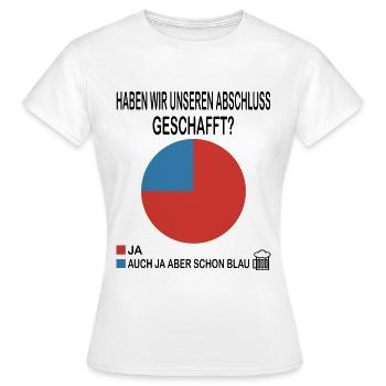 Abschluss Kreis Diagramm - Frauen T-Shirt - Weiß - Vorne - AI Model Female 172 dark (172cm)