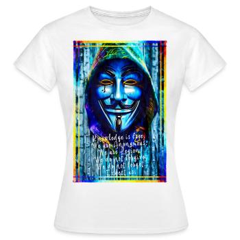 Anonymous hackers. Expect us. - Women's T-Shirt - white - Front - AI Model Female 172 dark (172cm)