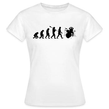 Drum évolution - T-shirt Femme - blanc - Devant - AI Model Female 172 dark (172cm)