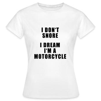 snoring - Women's T-Shirt - white - Front - AI Model Female 172 dark (172cm)