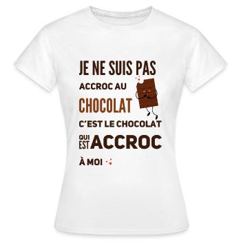 I'm not addicted to chocolate... - Women's T-Shirt - white - Front - AI Model Female 172 dark (172cm)